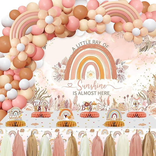 Boho Baby Shower Decorations for Girl Boho Rainbow Baby Shower