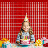 GOER Red Party Backdrop Metallic Tinsel Foil Fringe Curtain Photo