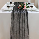 Snowkingdom Halloween Table Runner, 10 FT Black Spider Web Runners