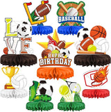 Sports Themed Party Decorations Kit Honeycomb Centerpiece for Sports