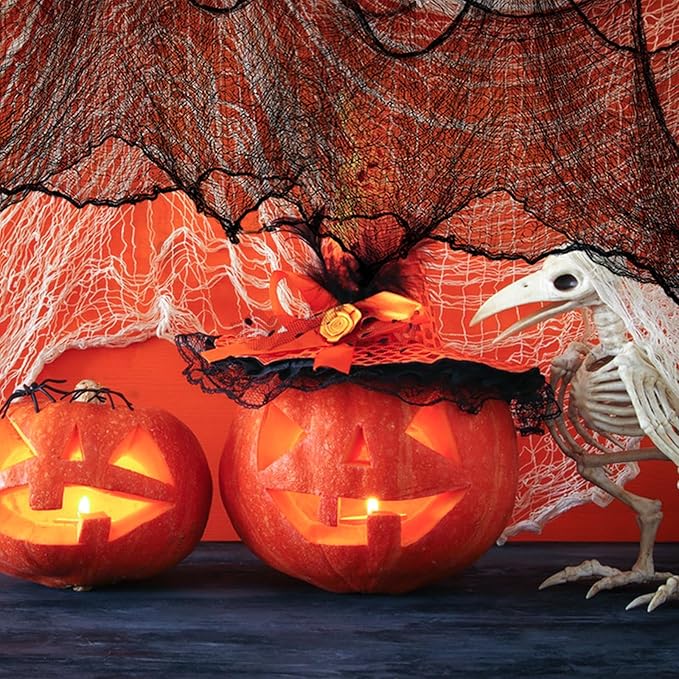 12 Pack Halloween Creepy Cloth 30 x 75 Inch Hanging Gauze Spooky
