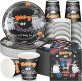 200 Pcs Halloween Baby Shower Paper Plates Cups Napkins Party