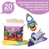 Craftikit® 20 Space Arts & Crafts for Kids - All-Inclusive Fun Toddler