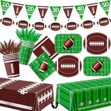 178pcs Football Party Supplies Kit Tableware Includes Large Football