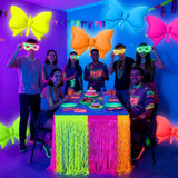 Vertintong 12 Pcs Bow Glow in The Dark Neon Balloons Foil Birthday