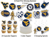 West Virginia Party Supplies for Football, Birthday Gift, WVU