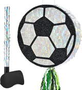 Soccer Ball Piñata Soccer Party decoration Piñata with Blindfold Bat