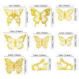 Ercadio 3d 36 Pack Butterfly Cake Toppers Gold and Laser Silver Pvc