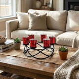 Iron Round Votive Tealight Candle Holder Centerpiece for Halloween