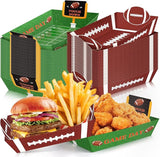 50Pcs Football Party Supplies 5lb Football Food Plates Paper Trays