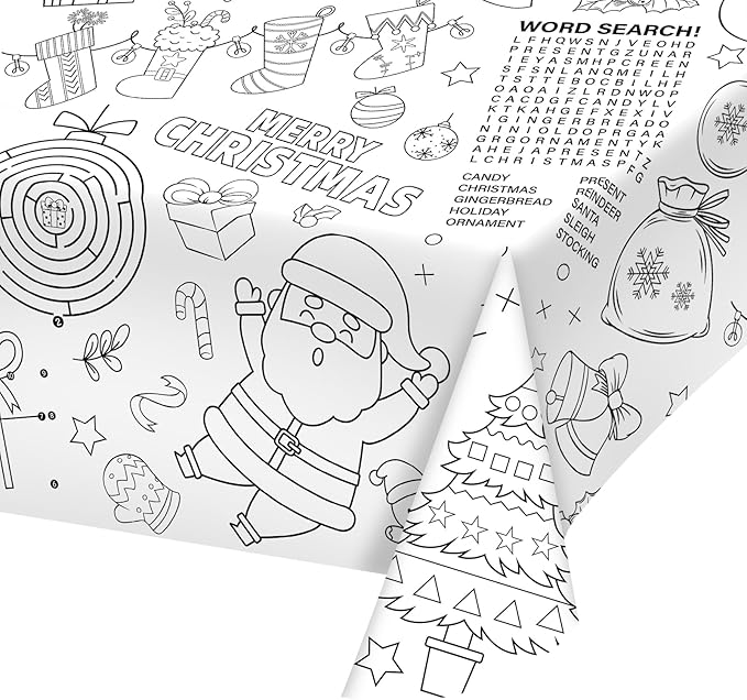 2 Pack Christmas Decorations Disposable Christmas Coloring