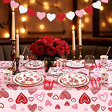 Valentines Day Party Supplies Set for 24 Valentine's Day Plates and