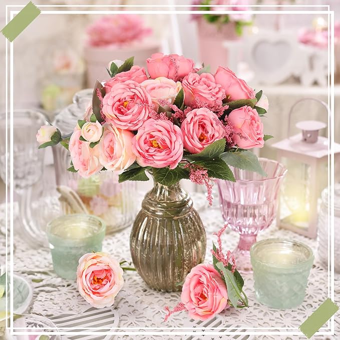8 Bundles Artificial Peonies Flowers Boho Faux Flowers Arrangements #1