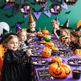 96Pcs Halloween 1st Birthday Party Supplies Spooky One Party Plates