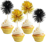 Gyufise 30Pcs Foil Firework Cupcake Toppers Sparkle Tinsel Cake #7