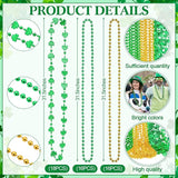 100 Pcs St Patricks Day Accessories Kit Green Necklaces Bulk