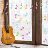 Music Note Glitter Cutouts - 100Pcs Colorful Music Notes Themed Paper