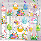 56 Pcs Easter Hanging Swirl Decorations Easter Party Hanging Swirls