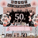 50th Birthday Decorations for Women 33pcs 50th Birthday Crown and