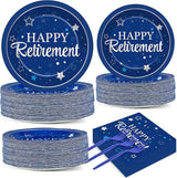 50 Guests Retirement Plates and Napkins Party Supplies Happy