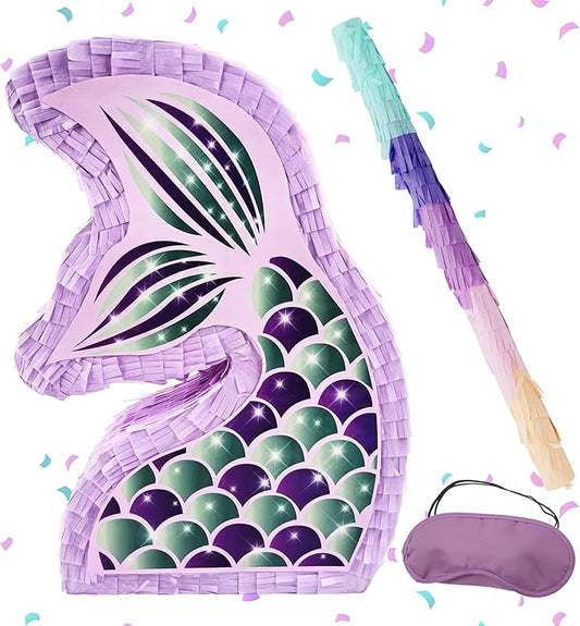 4E's Novelty Mermaid Pinata With Bat & Blindfold for Mermaid