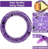 100 Pcs Halloween Birthday Party Supplies Paper Plates and Napkins