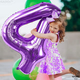 KatchOn, Giant Purple 4 Balloon Number - 40 Inch | Purple Number 4