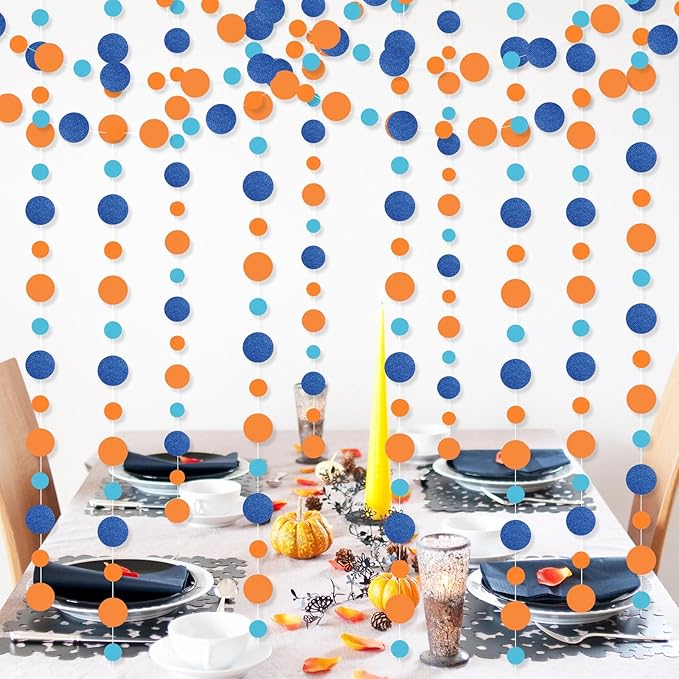 5 Pieces Round Dots Garland Valentine Easter Party Hanging Decor
