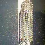 16.7" Chandelier Wind Chimes Crystal Suncatcher Window Hanging Sun