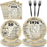 96Pcs 50th Birthday Party Plates and Napkins 50th Birthday Party