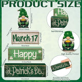 4 Pcs St Patricks Day Table Decoration Wooden St Patrick's Day