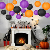 Halloween Party Decorations Orange Black Purple Hanging Paper