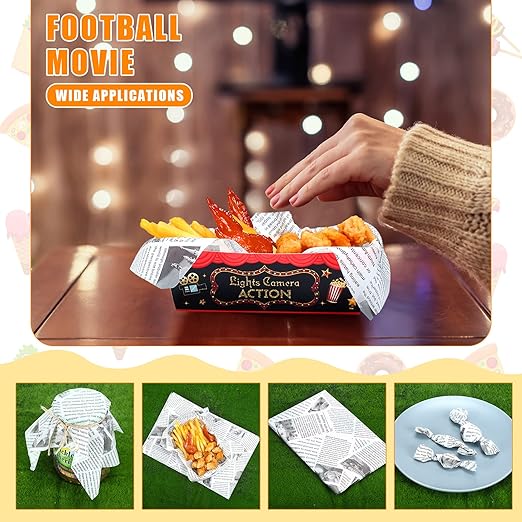 100 Pcs Movie Night Party Supplies Carnival 1.1 lb 50 Movie Paper
