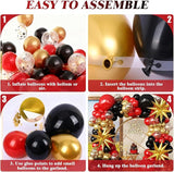 Red Gold Black Balloons Arch Kit Garland for 2026 Graduation