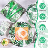 350 Pcs Luau Party Supplies Hawaiian Tropical Palm Leaves Tableware