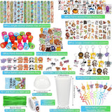 172 Pcs Jungle Party Favors Set Include Cup Straw Stamp Clap