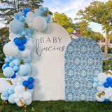 Blue and White Balloon Arch Kit, 100pcs Light Blue White Balloon