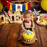 1st Birthday Highchair Banner Carnival Circus Party Sign Fiesta