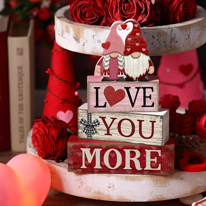 4 Pcs Valentine Day Table Decoration Gnomes Valentine Centerpiece