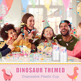 50 Pcs 9oz Dinosaur Cup Dinosaur Ice Cream Cups Plastic Disposable