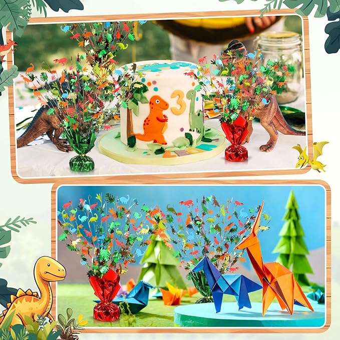 3 Pcs Dinosaur Party Decorations Dinosaur Metallic Gleamfoil Spray
