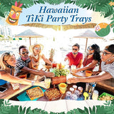 48 Pack Hawaii Party Paper Tray Aloha 5lb Tiki Paper Disposable Boat