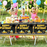 Tatuo Construction Happy Birthday Tablecloth Dump Truck Birthday