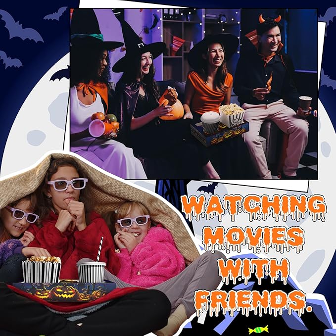20 Pcs Halloween Movie Night Supplies Movie Night Paper Snack Trays