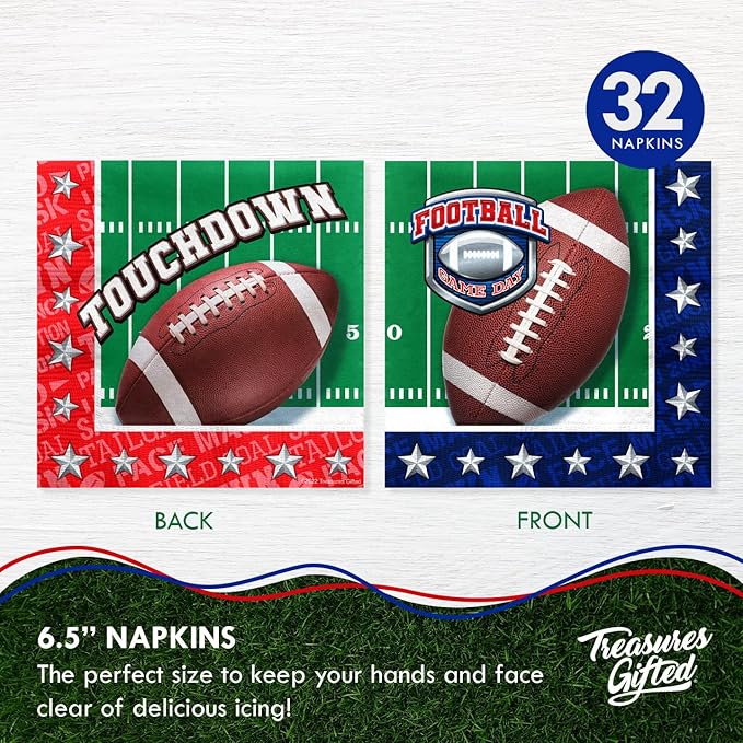 Treasures Gifted Football Party Decorations Serves 24 Dinnerware