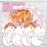 96Pcs Pink Bow 1st Birthday Party Decorations Cute Coquette Birthday