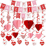 Valentines Day Decorations Kit 31 PCS Valentine's Swirl Hanging