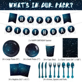 171 Pcs Galaxy Space Party Decoration Tableware Set Space Theme
