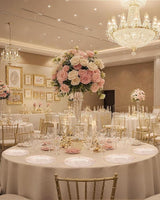 Nervure 175PCS Rose Gold Plastic Plates - Disposable Rose Gold Party