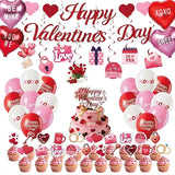 Happy Valentines Day Decorations Party Set Red Heart Decor Themed
